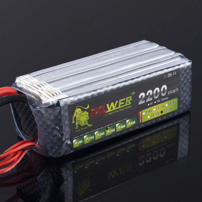 LION Power 22.2V 2200MAH 35C LiPo Battery BG715