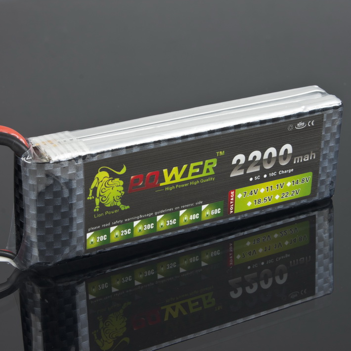 LION Power 7.4V 2200MAH 40C LiPo Battery BT685