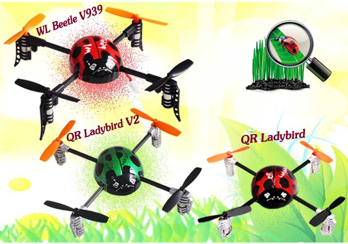 Walkera QR Ladybird DSM2 BNF 4-axis Quadcopter for JR/Spektrum TX