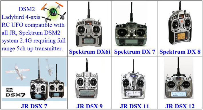 Walkera QR Ladybird DSM2 BNF 4-axis Quadcopter for JR/Spektrum TX