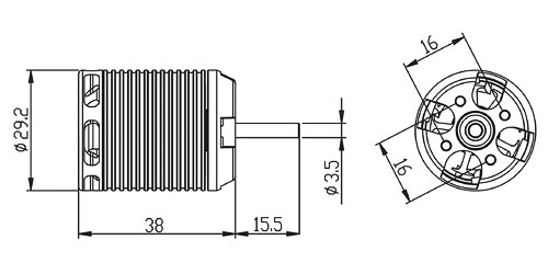 ALIGN 450MX Brushless Motor(1700KV) RCM-BL450MX HML45M02