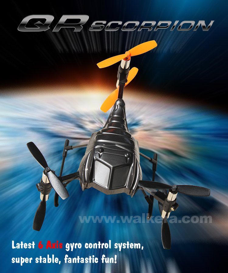 WALKERA QR Scorpion ARF 6 Rotors UFO without Transmitter 2.4GHz
