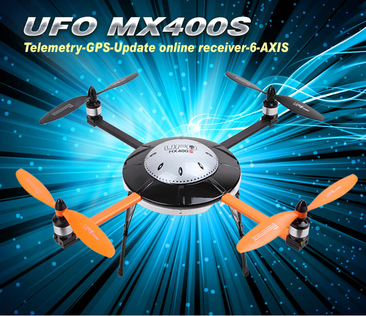 Walkera New UFO MX400S with DEVO 8S 6-Axis Gyro Quadcopter RTF with Aluminum Case 2.4Ghz