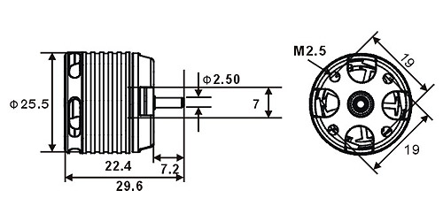 ALIGN 250MX Brushless Motor(3600KV) RCM-BL250MX HML25M01