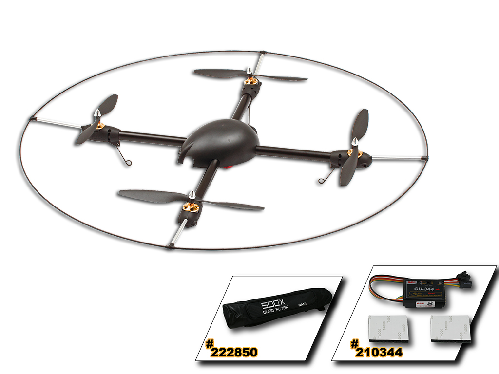 GAUI 500X-S Quad Flyer Combo Kit (Including Scorpion Motors, ESCs, Storage bag,Protection Frame, GU-344) 222003