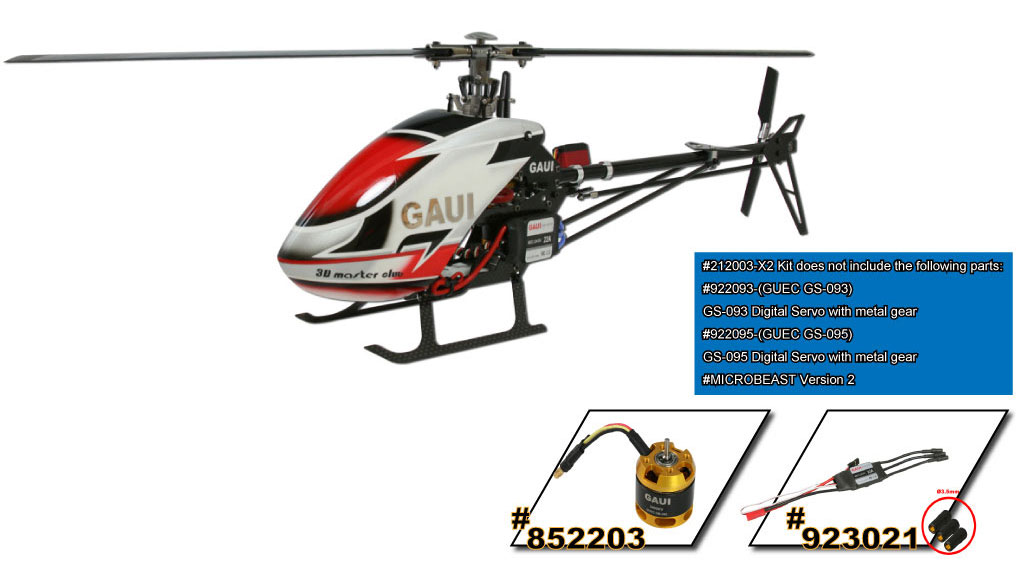 Gaui X2 kit RC Helicopter 212003