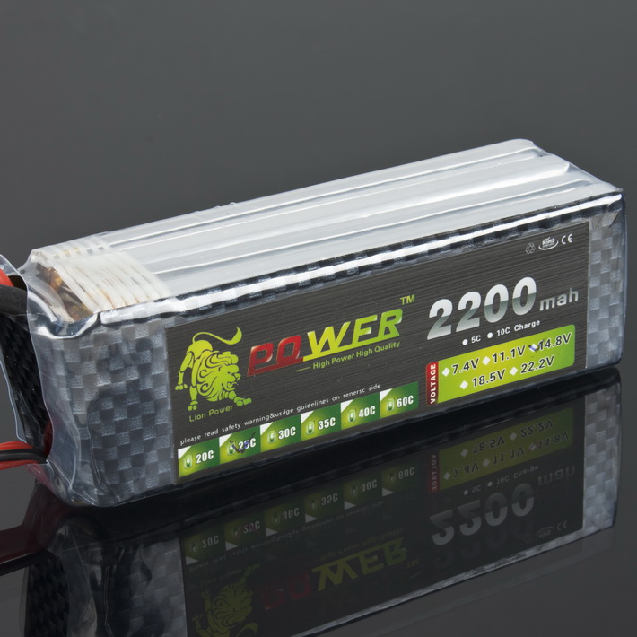 LION Power 14.8V 2200MAH 25C LiPo Battery BT694