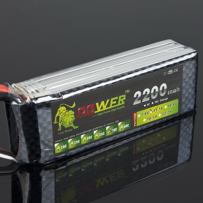 LION Power 11.1V 2200MAH 40C LiPo Battery BT696