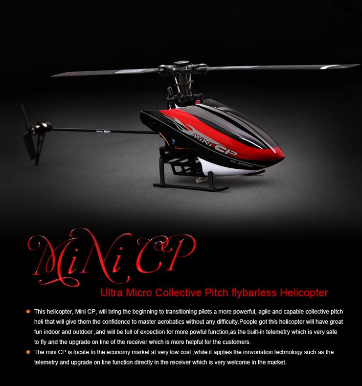 Walkera mini CP  With DEVO 7E Transmitter 6CH 3D 3-axis gyro helicopter RTF 2.4 GHz