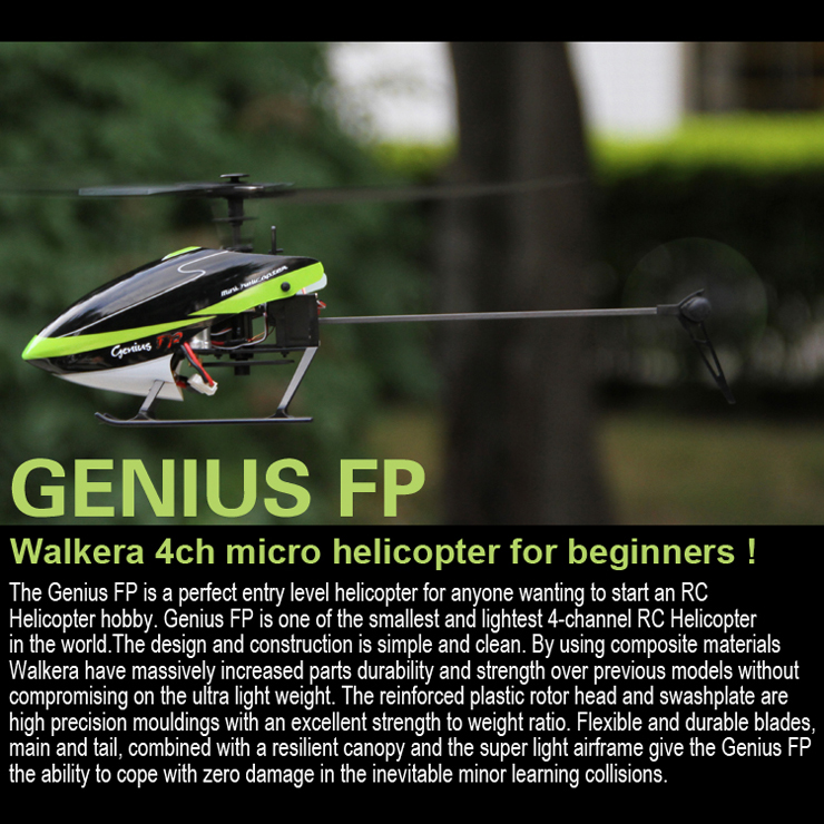 Walkera Genius FP RC Helicopter RTF Flybarless 4CH 2.4GHz Wiht 2402D Transmitter