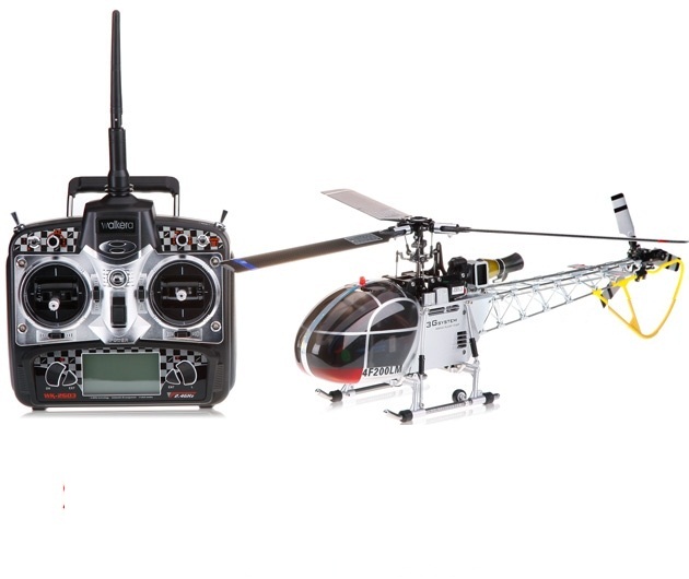 Walkera HM 4F200LM 8-CH RTF helicopter WK2801 (2.4 GHz Silver Edition)