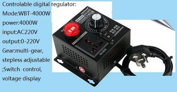 WBT-4000W Thyristor Electircal Voltage Regulator Single Phase AC220V 4KW