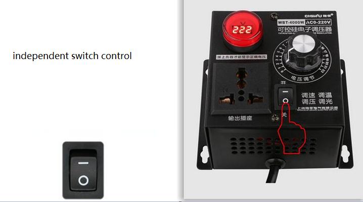 WBT-4000W Thyristor Electircal Voltage Regulator Single Phase AC220V 4KW 