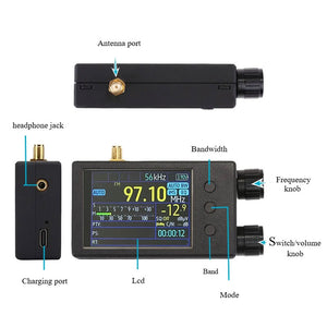HamGeek TEF6686 Portable Full Band Receiver WiFi/Bluetooth FM/SW/MW/LW Radio with 2.8-inch IPS Touch Screen