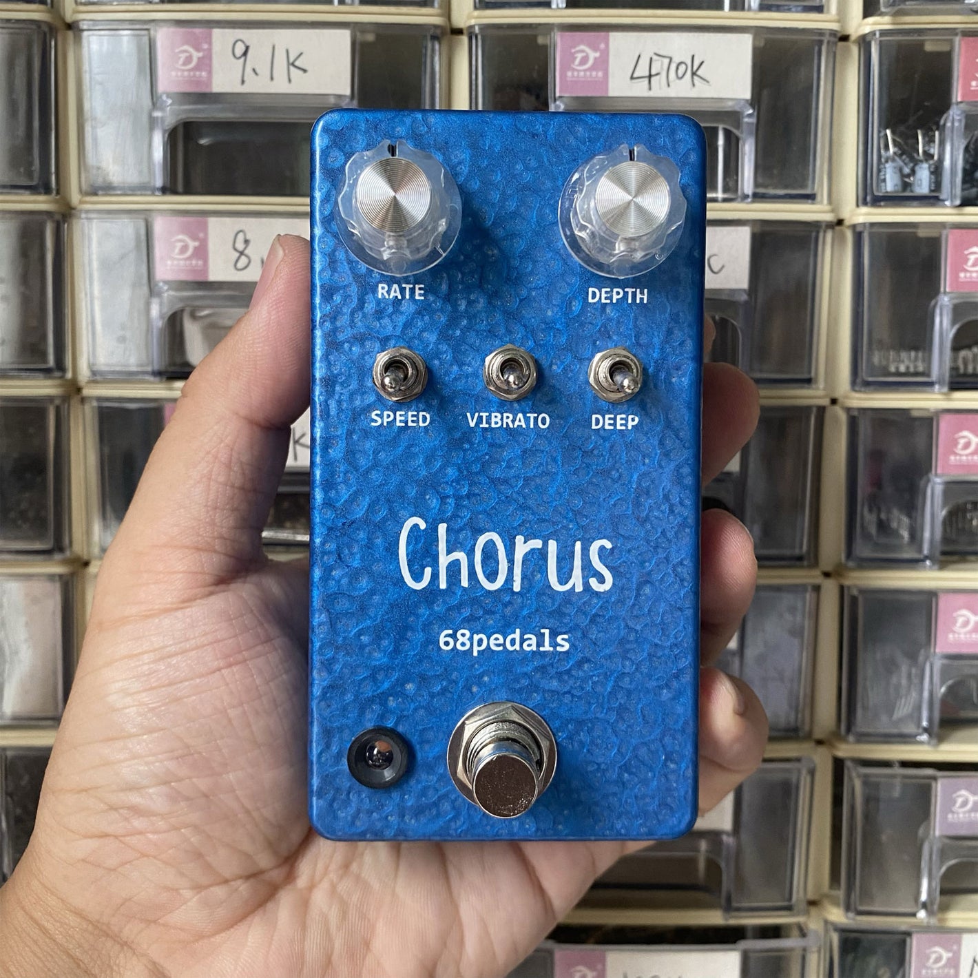 68Pedals CE-2 Chorus Compact Guitar Effects Pedal Rate/Depth Adjustment Replacement for BOSS CE-2 Pedal