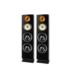 2PCS UOTANG T518 8-Inch Passive Floor-Standing Speakers High-End Solid Wood 3-Way Speakers