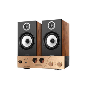 UOTANG D338 Set (2PCS T118Pro 6.5-Inch 2.0 Bookshelf Speakers + MK8200 80Wx2 Tube Amp + Optional MT901 CD Player)