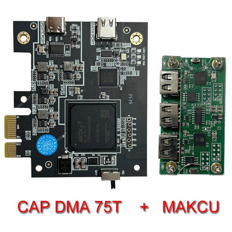 Cap75T High Speed DMA Hardware Board + ESP32-S3x2 Development Board MAKCU Box + Optional HDMI-compatible CapDMA Video Overlay Box