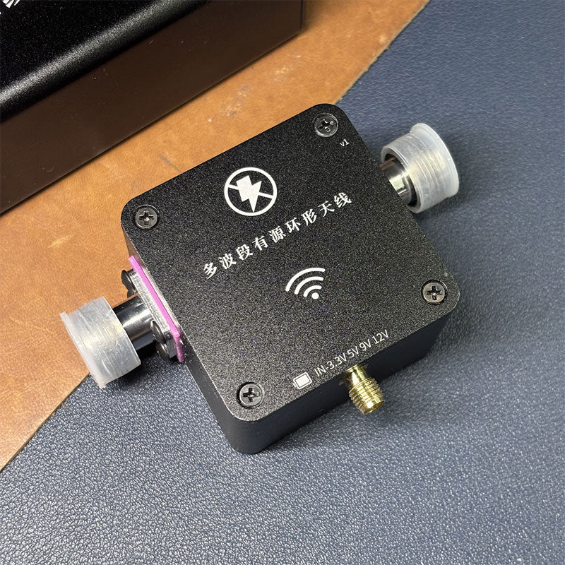 HamGeek 1986 Antenna Kit 9kHz-950MHz Portable Multi-band Active Loop Antenna Receiver + Optional Linear Feeder Power Supply