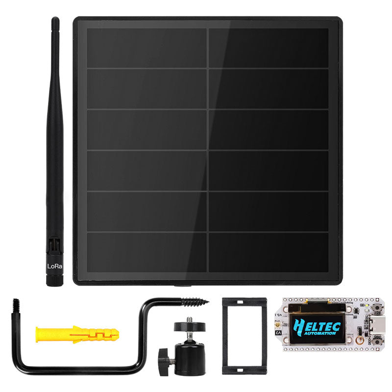 D5L-H1 Series Meshtastic Solar Node 5W Solar Panel Heltec ESP32 V3 LoRa Communication IP66 Waterproof