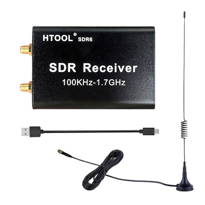 Full Band RTL-SDR 100kHz-1.7GHz RTL2832U+R820T Software Defined Radio Receiver 1PPM TCXO + Optional UV Antenna