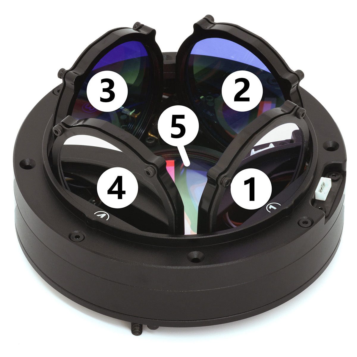Wanderer FilterCube 2-Inch/50MM 5-Position Motorized Filter Wheel Zero-Obstruction for RASA11/14