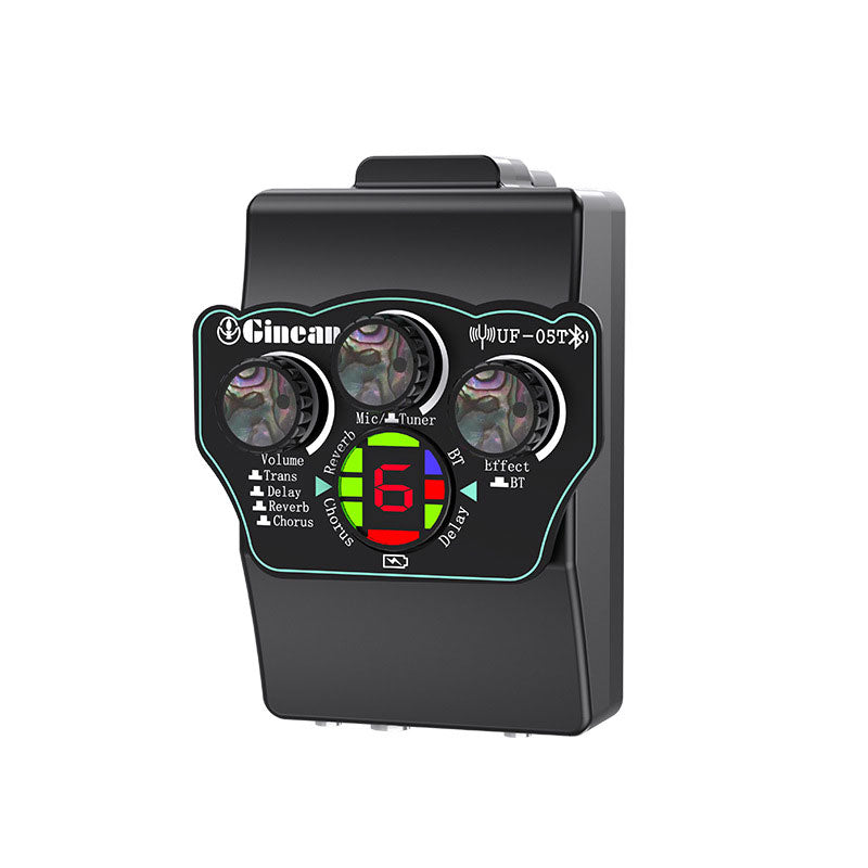 UF-05T Acoustic Guitar Vibration Pickup 5W/4ohm with Bluetooth5.0 Accompaniment and Tuning Meter