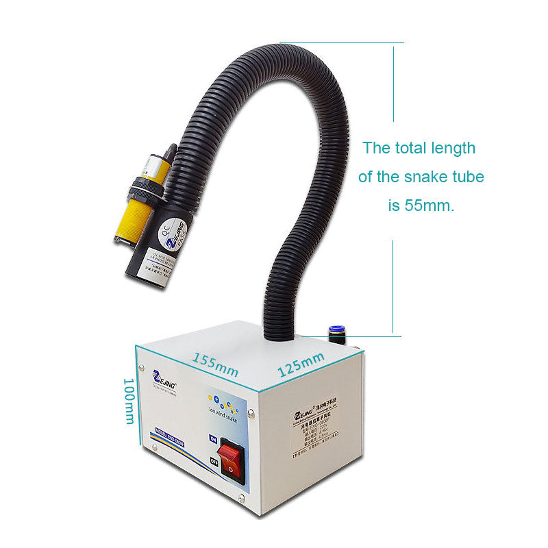 ENO-080BF Ion Wind Snake Photoelectric Sensing Ion Air Gun Industrial Printer Electrostatic Eliminating
