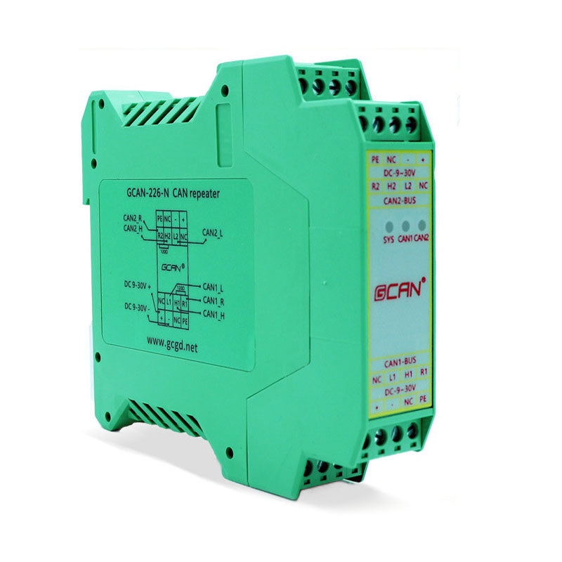 GCAN-226-N 2-Channel CAN Bus Repeater Anti-interference Module 4-Pin Terminal CAN Bridge Expander Support Ring Network