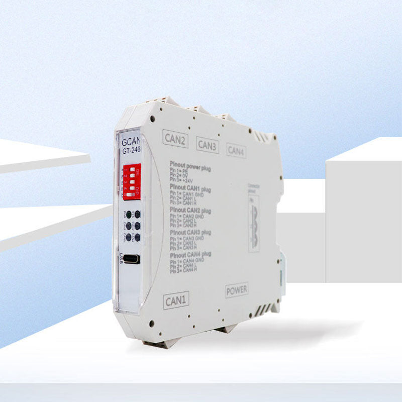 GCAN-GT-246 Series 2-/3-/4-Channel Industrial CAN/CANFD Bridge Isolation Protection Relay Expansion CAN Hub