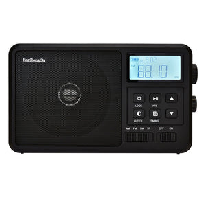 HanRongDa HRD-206 Portable Multifunctional Full Band Radio AM/FM/SW Support TF Card/USB Flash Drive Playback with Digital Display/Pointer