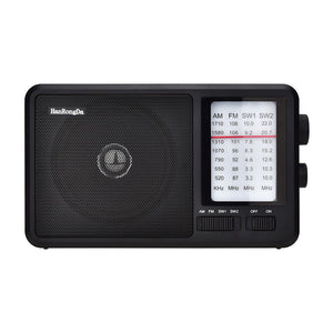 HanRongDa HRD-206 Portable Multifunctional Full Band Radio AM/FM/SW Support TF Card/USB Flash Drive Playback with Digital Display/Pointer