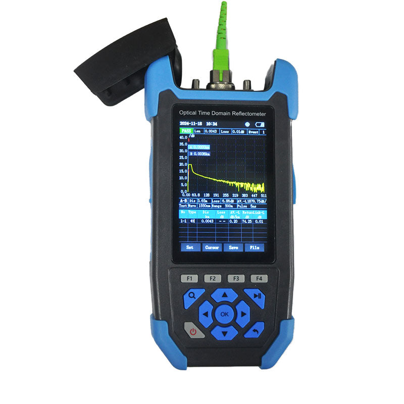 Joinwit JW3302SJ 8-IN-1 Mini OTDR Online 1625nm+/-20nm 24dB Optical Time Domain Reflectometer with 3.5-Inch LCD