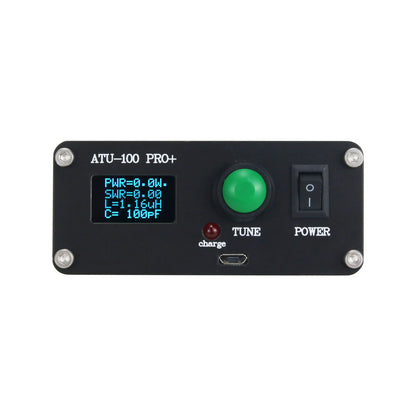 HamGeek ATU-100 Pro+ Upgraded Automatic Antenna Tuner 120W Shortwave Antenna Tuner 0.96-Inch Display with 0.5M RG58 Cable