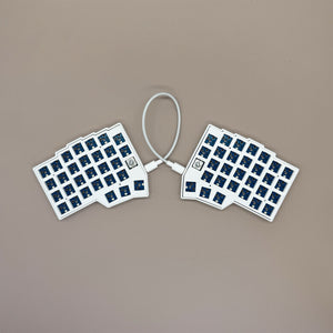 BORNE CORN4X6 White/Black Split Wired Keyboard Kit Ergonomic QMK Hot-swappable RGB DIY Keyboard (Switches & Keycaps Optional)