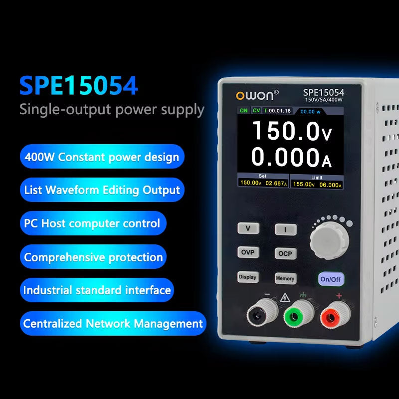 OWON SPE Series Portable Programmable DC Power Supply High Voltage Output Single Channel Switch Power Supply