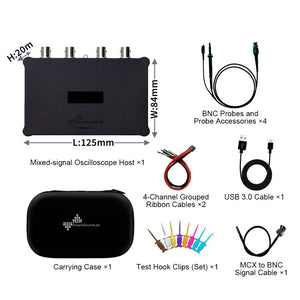 DreamSourceLab DSCope M454 Kit 4-Channel 50MHz Mixed-Signal Oscilloscope Logic Analyzer Signal Generator USB3.0 Debugging