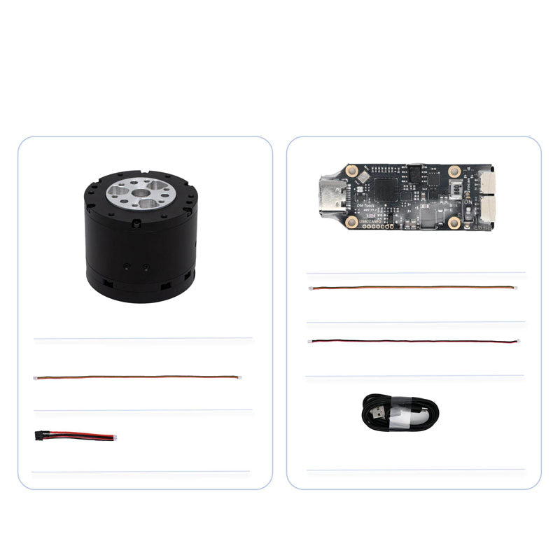 DAMIAO DM-J4310-2EC V1.1(V3) 3NM Brushless Servo Motor Mechanical Arm Robot Joint Motor (24V/48V) + USB to CANFD Adapter