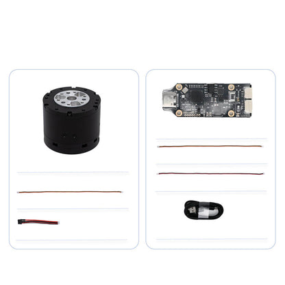 DAMIAO DM-J4310-2EC V1.1(V3) 3NM Brushless Servo Motor Mechanical Arm Robot Joint Motor (24V/48V) + USB to CANFD Adapter