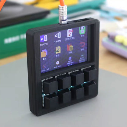 EezBotFun 8-Key Mechanical Keyboard Customize Macro DIY Keyboard Desktop Console Screen Controller
