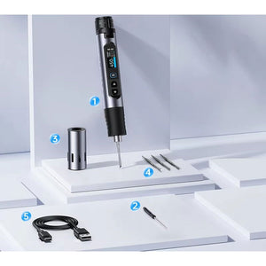FNIRSI HS-03 Portable Cordless Soldering Iron 10W 5-Level Temperature Control with 0.96-Inch HD IPS Screen