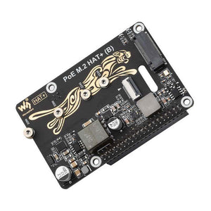 Waveshare PoE M.2 HAT+ (B) PCIE to M.2 NVMe Interface SSD High Speed Expansion Board with Active Cooling Fan for Raspberry Pi 5