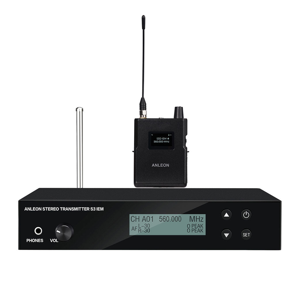 ANLEON S3D 560-928MHz Digital Wireless In-Ear Monitor System Stereo IEM for Live Performances
