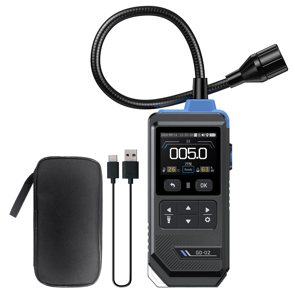 FNIRSI GD-02 0-50000PPM Methane/Propane/Isobutane Combustible Gas Detector Support Curve Recording