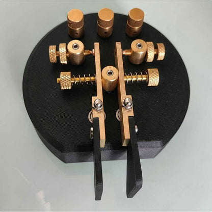 HamGeek MK-10 Brass Automatic CW Key Shortwave Radio CW Trainer Morse Code Key with 3D-Printed Base