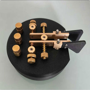 HamGeek MK-10 Brass Automatic CW Key Shortwave Radio CW Trainer Morse Code Key with 3D-Printed Base