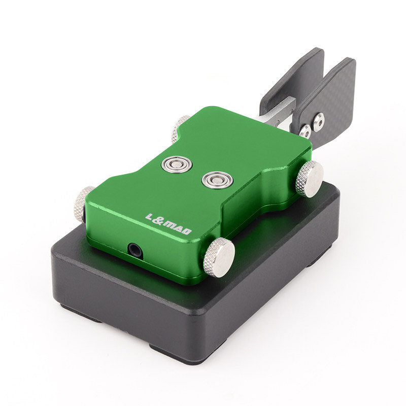 HamGeek Green Double-Paddle Automatic CW Key 3.5mm Shortwave Radio Morse Code Key Telegraph Training Key