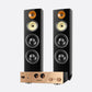 UOTANG D798 Set T518 50W-180W 3-Way Floor Standing Speakers (Walnut Finish/Piano Black) + MK8200 80Wx2 Tube Amp