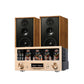 2PCS UOTANG T803 Passive Bookshelf Speakers 8-Inch 3-Way HiFi Home Stereo Speakers + MK9000 Tube Amp