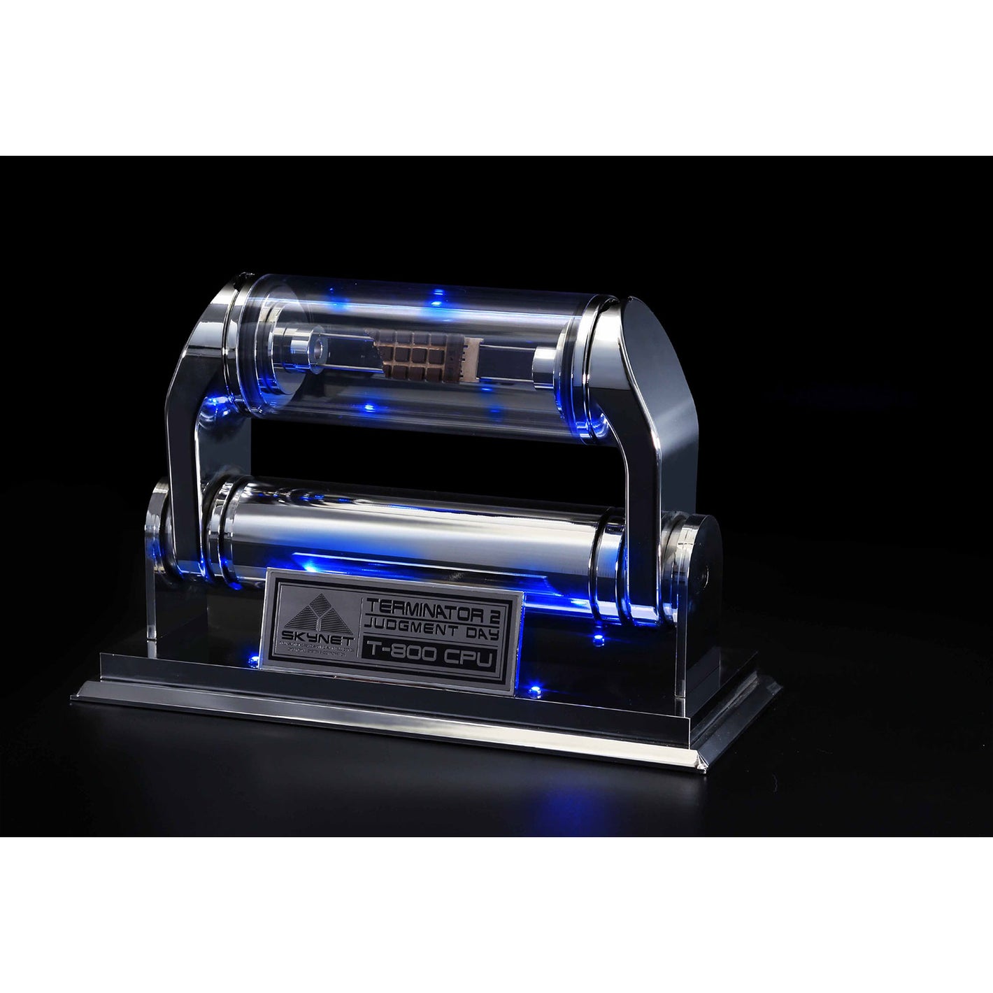 Thanksbuyer 1:1 Life Size Terminator 2 T-800 CPU Brain Chip Replica Collectible Statue with LED Display Stand